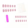 24 Nail Art French Minimalist Lines Diamond Gentle Temperament Medium and Long Square Wearing Nail Wholesale