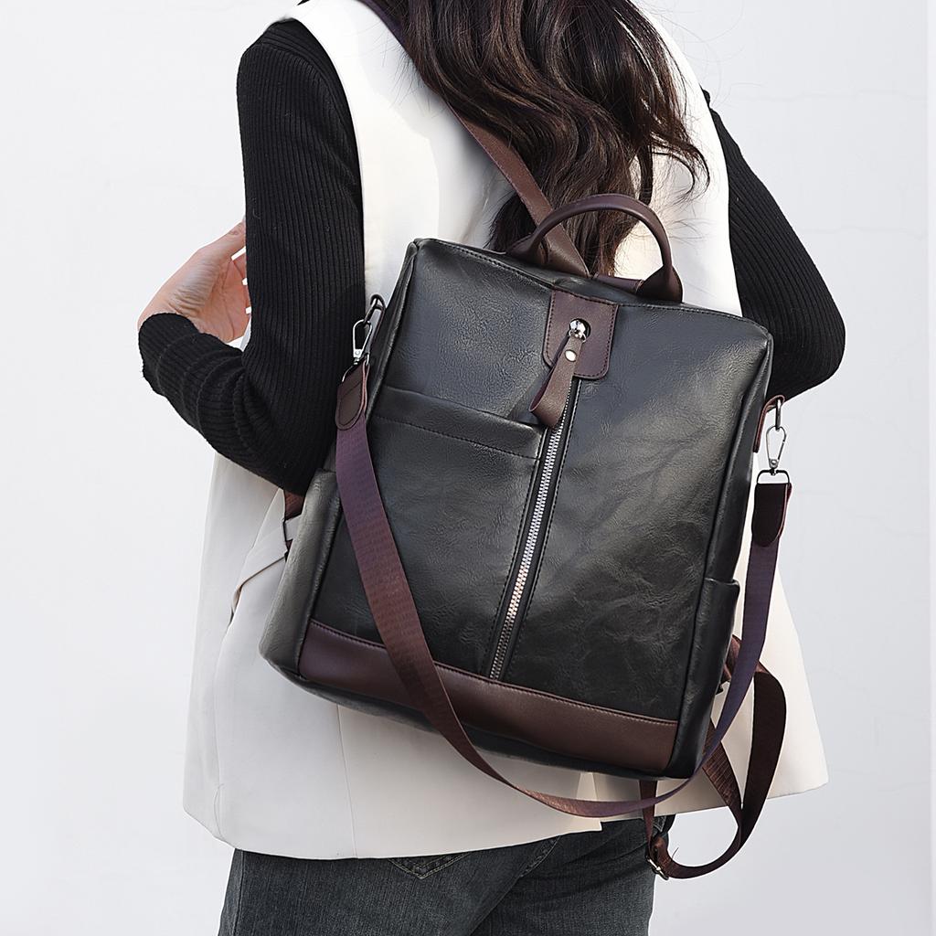 Женский мягкий кожаный рюкзак с защитой от кражи, многофункциональный рюкзак