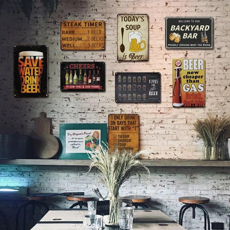 Знаки холодного пива, металлическая табличка, пиво, поднимающее настроение, винтажные постеры для мужчин, пещерный бар, паб, клуб, жестяная тарелка, художественные настенные наклейки, домашний декор