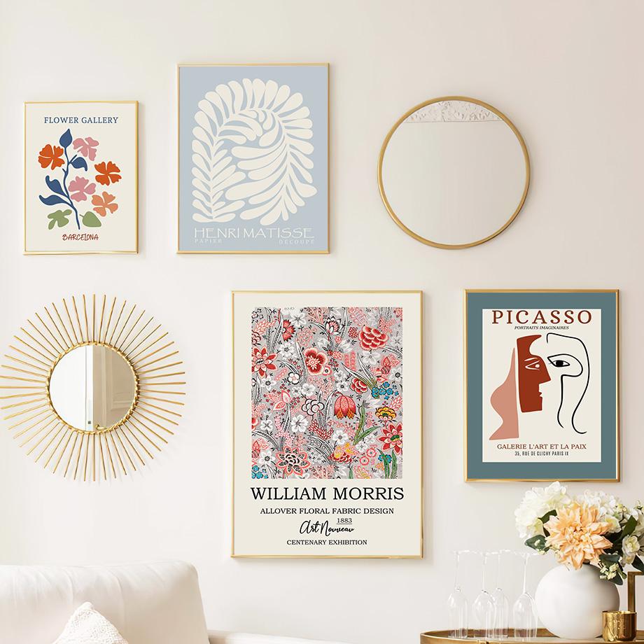 Уильям Моррис Анри Матисс Пикассо линия цветочные постеры и принты настенная живопись на холсте для гостиной декоративные картины