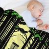 Disc Golf Forest Course Wilderness Golfer Sunset Throw Blanket Flannel Fabric Bed Fashionable Comforter Kid'S Blankets