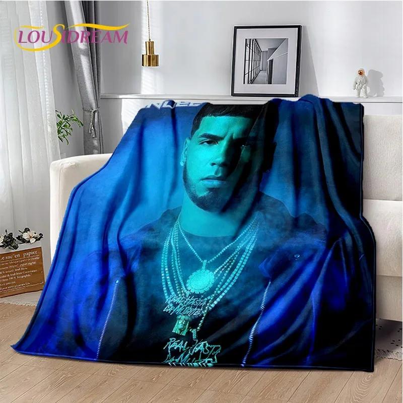 Бесплатный мягкий плед с изображением рэпера Anuel AA, хип-хоп, мягкий плед для дома, спальни, кровати, дивана, пикника, путешествий, покрывало, подарок ребенку