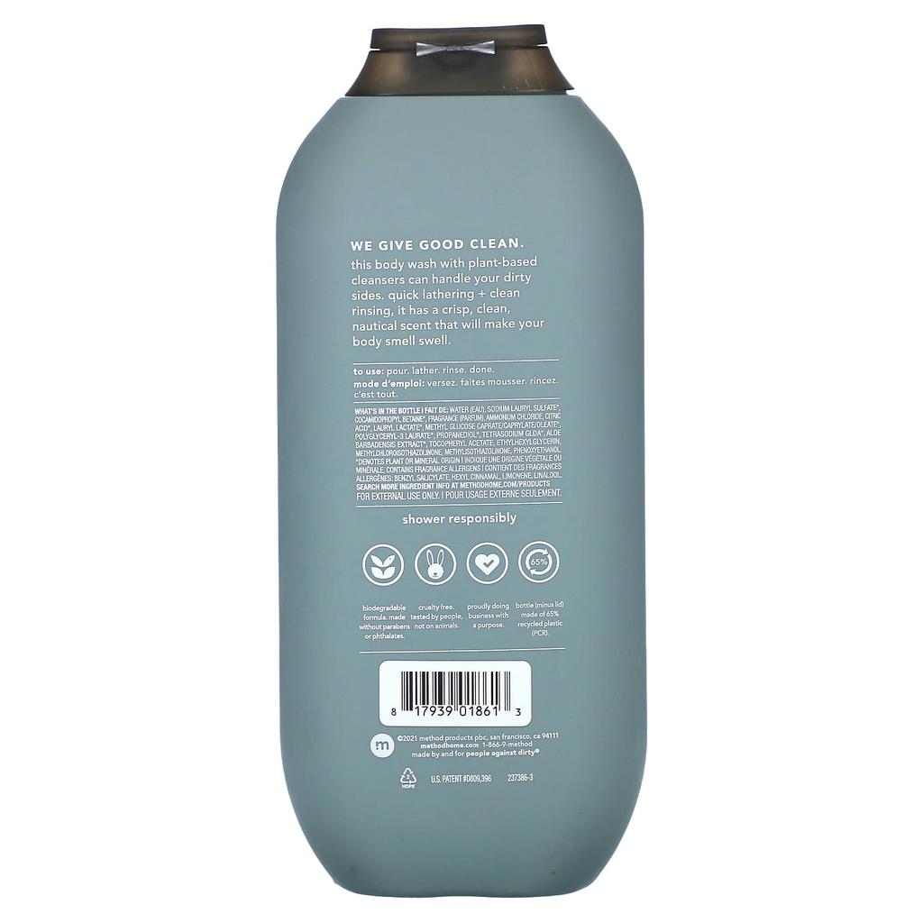 Method Men, Body Wash, Sea + Surf, 18 Fl Oz (532 Ml)