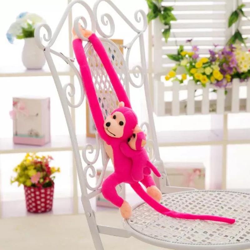 Кукла Обезьяна Шторы Обезьяна с Длинными Руками Плюшевая Игрушка Подвесная Обезьяна Столкновение Головой Тряпичная Кукла Маленький Домашний Подвесной Кулон