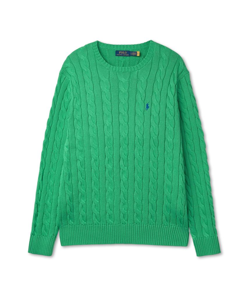 POLO RALPH LAUREN Cable Knit Cotton Sweater - Green