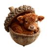 2D Акриловая Рождественская Игрушка Корова из Хайленда Украшение на Рождественскую Елку Декор Сельскохозяйственное Животное Рождественские Подвесные Украшения