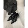 British Style Pointed Mary Jane Single Shoes Women's 2025 Spring and Summer New Korean Version Fashion Retro Light Mouth Thick Heel Small Leather Shoe