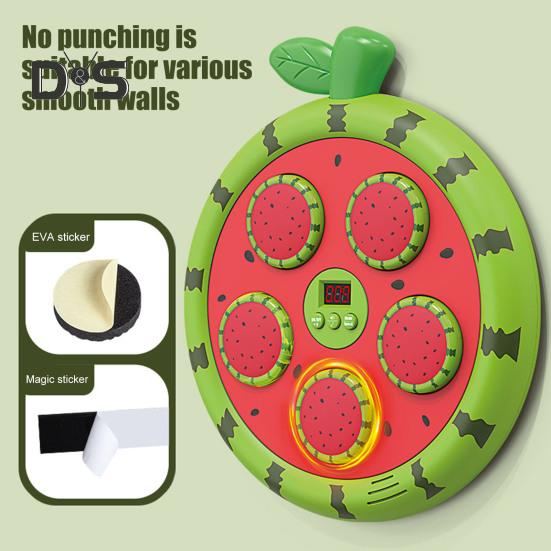 Фруктовая музыкальная боксерская машина с перчатками, настенная, совместимая с Bluetooth, регулируемая, умная, светодиодная, боксерская тренировочная мишень, боксерская подушка, домашний спортзал, тренировка