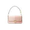 Mk Bradshaw Монограмма Color Block Золотая Пряжка Кожаная Сумка-Тоут Crossbody Наплечная Сумка Женские сумки Ballet-Pink 30T1G2BL1B-641