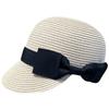 Face Small Age-reducing Bow Dome Straw Cap Women's Summer Woven Straw Hat Sun Protection Shade Equestrian Hat