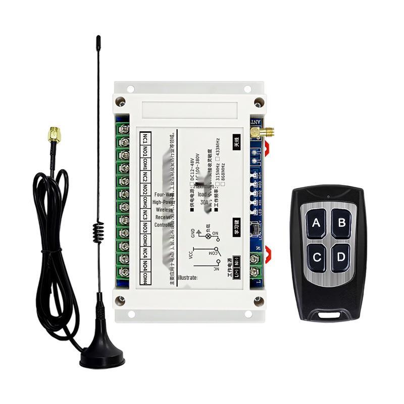 High Power 30A Relay Switch with Remote Control for 220V/380V AC