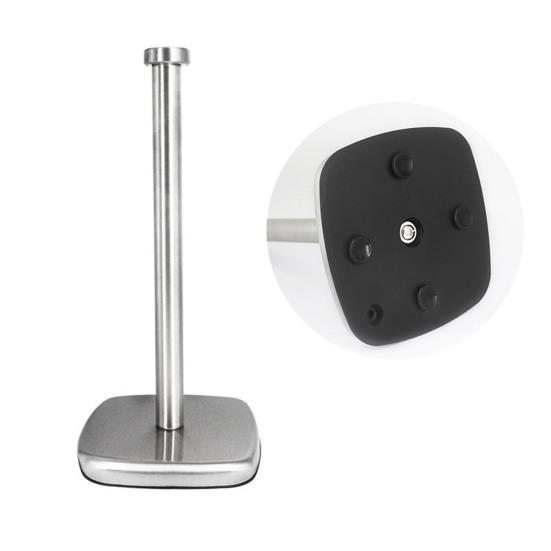 Настольный держатель для бумажных полотенец с устойчивым основанием, полированная поверхность, нержавеющий держатель для рулонов бумажных полотенец для ванной комнаты и кухни