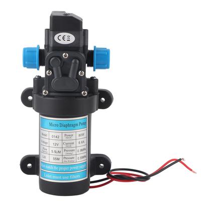 DC 12V 80W самовсасывающий электрический высокого давления микродиафрагменный водяной насос для давления мойки автомобиля