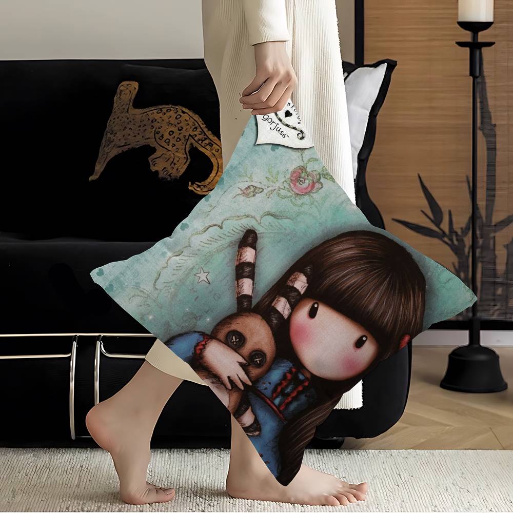 Cute Gorjusses Cartoon S-Santoro Pillow Cover Sofa Cushion Cover Home Room Decoration Children Gift