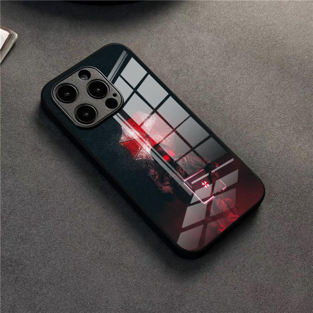 Чехол для телефона Umbrella Corporation для 17 Pro Max IPhone 16 Pro 14 12 11 13 Mini X XR XS 15 Plus SE Стеклянная крышка