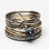 Кольцо на палец в винтажном стиле, многослойное антидеформирующееся синее обручальное кольцо со стрекозой из искусственного кристалла для свиданий