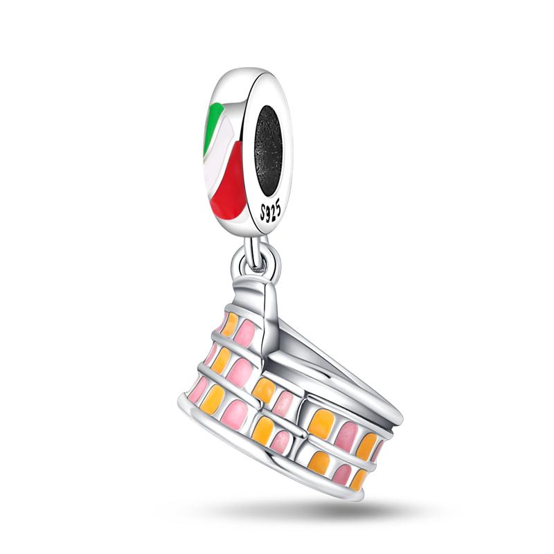 Copper Eiffel Tower Arc De Triomphe Leaning Tower Of Pisa Pendant Fit Original Diy Bracelets Beads Birthday Gifts Jewelry