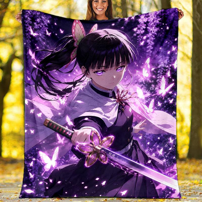 1pc Tsuyuri Kanawo1 Theme Blanket - Digital Print, Polyester, Cozy for All Seasons, Perfect for Outdoor, and Travel