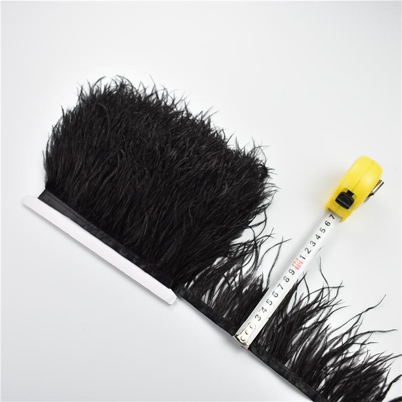 Перья1Метр Натуральная бахрома из страусиных перьев 8-10 см Цветные пушистые перья Отделка для шитья платьев Декор одежды Декор для вечеринок