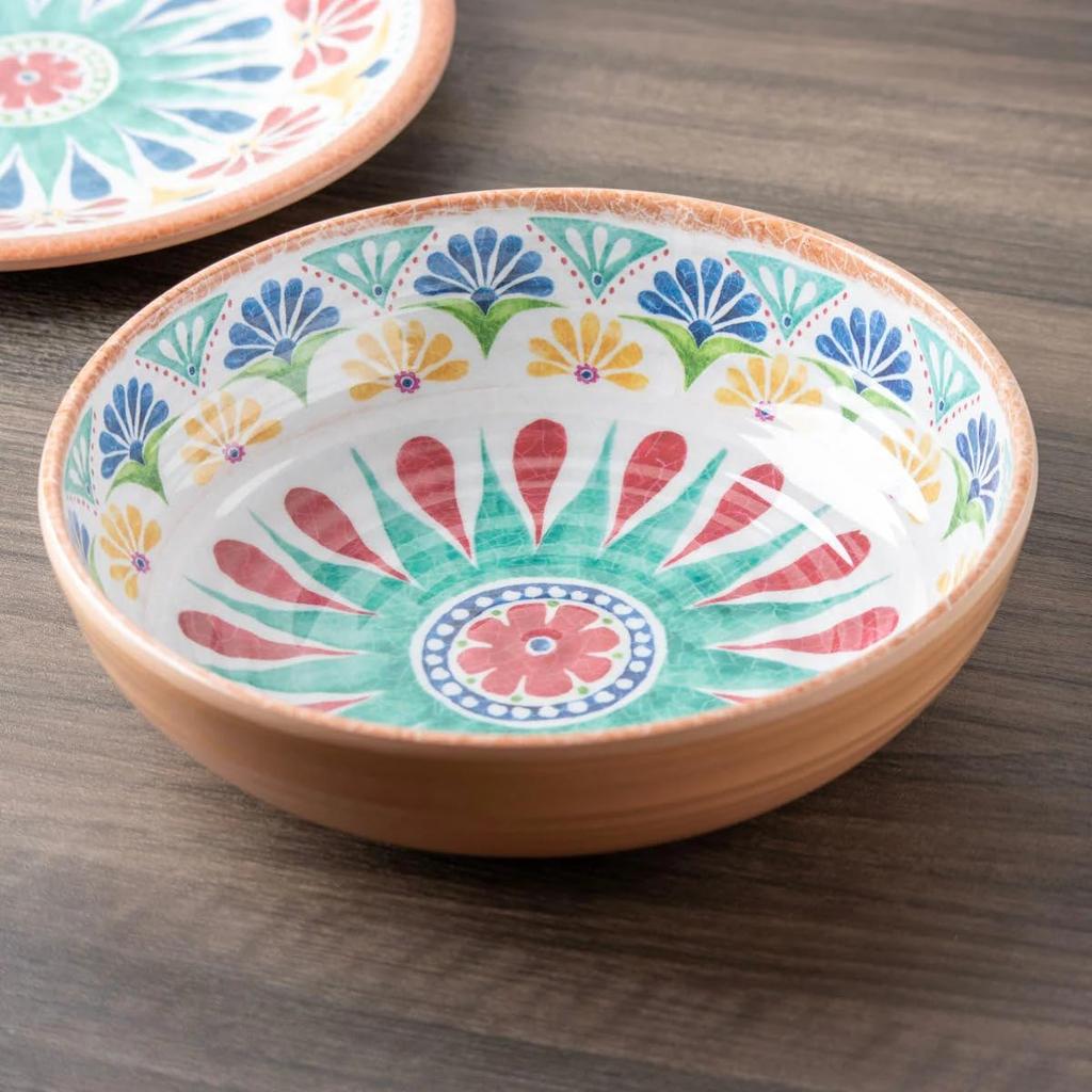 Abode Homeware Rio Medallion Melamine Bowl, 20 cm, 1281 ml, PAN5080LBMB