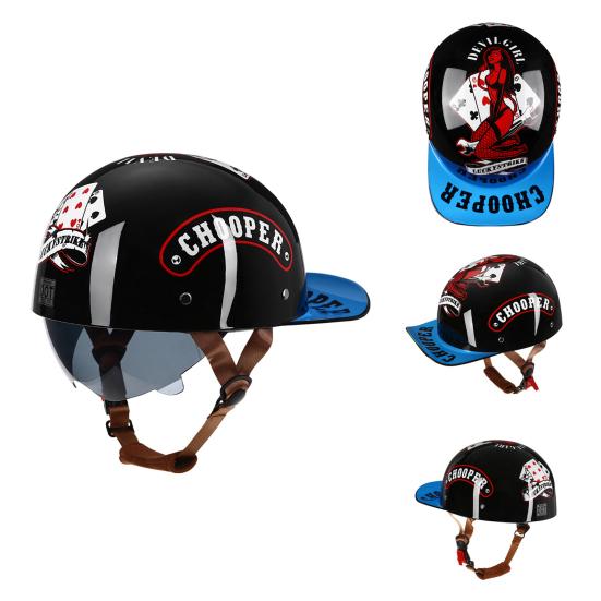 Винтажный мотоциклетный шлем для езды на велосипеде, катания на роликах, бейсболка с открытым лицом, легкий шлем для мужчин и женщин, велосипедный скутер, полушлем