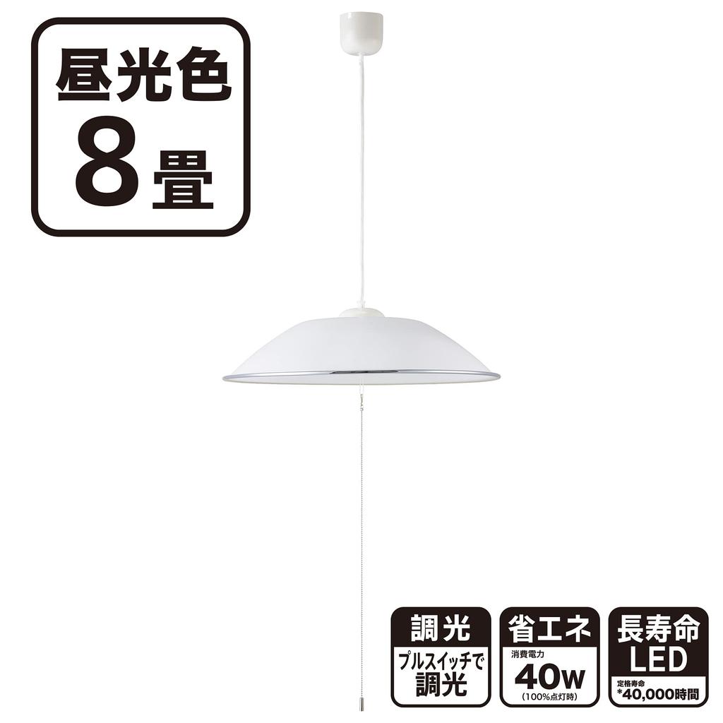 OHM Электрический светодиодный подвесной светильник в западном стиле, LT-Y40D8G-W1, Дневной свет, для комнат 8 татами (Код продукта: 06-3873)