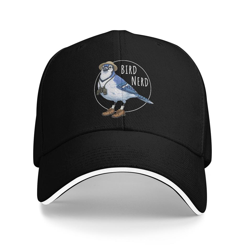 Bird Nerd Blue Jay Bird Watching Birding Lover Watcher Casual Baseball Cap Summer Trucker Hat Hats Unisex Unisex Baseball Caps