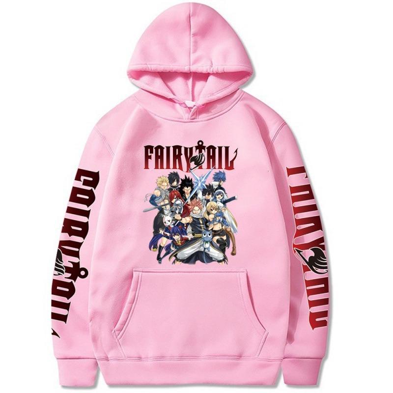 Wish Fairy Tail Character Print Hoodies Men Fleece Sweatshirt Hip Hop Casual Hoodie Vintage Pullovers Loose Jogger Hoodie