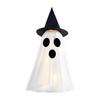 Light Up Halloween Ghost Decoration Scary Lighted White Cloth Ghost Spooky Tabletop Ornament for Indoor Home Mantel Shelf Decor