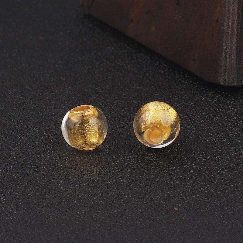 Бусины из лэмпворка с золотой фольгой для пепла от благовоний, разделители для браслетов для DIY, аксессуары и стопорные бусины