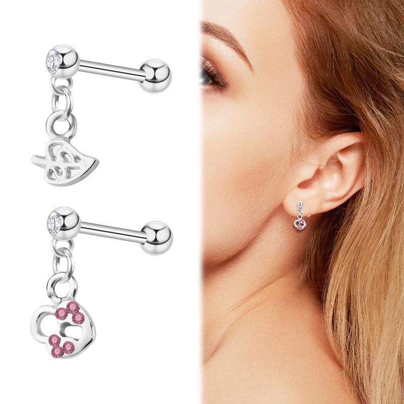 Luxury Metal Leaf and Mushroom Pendant Earrings