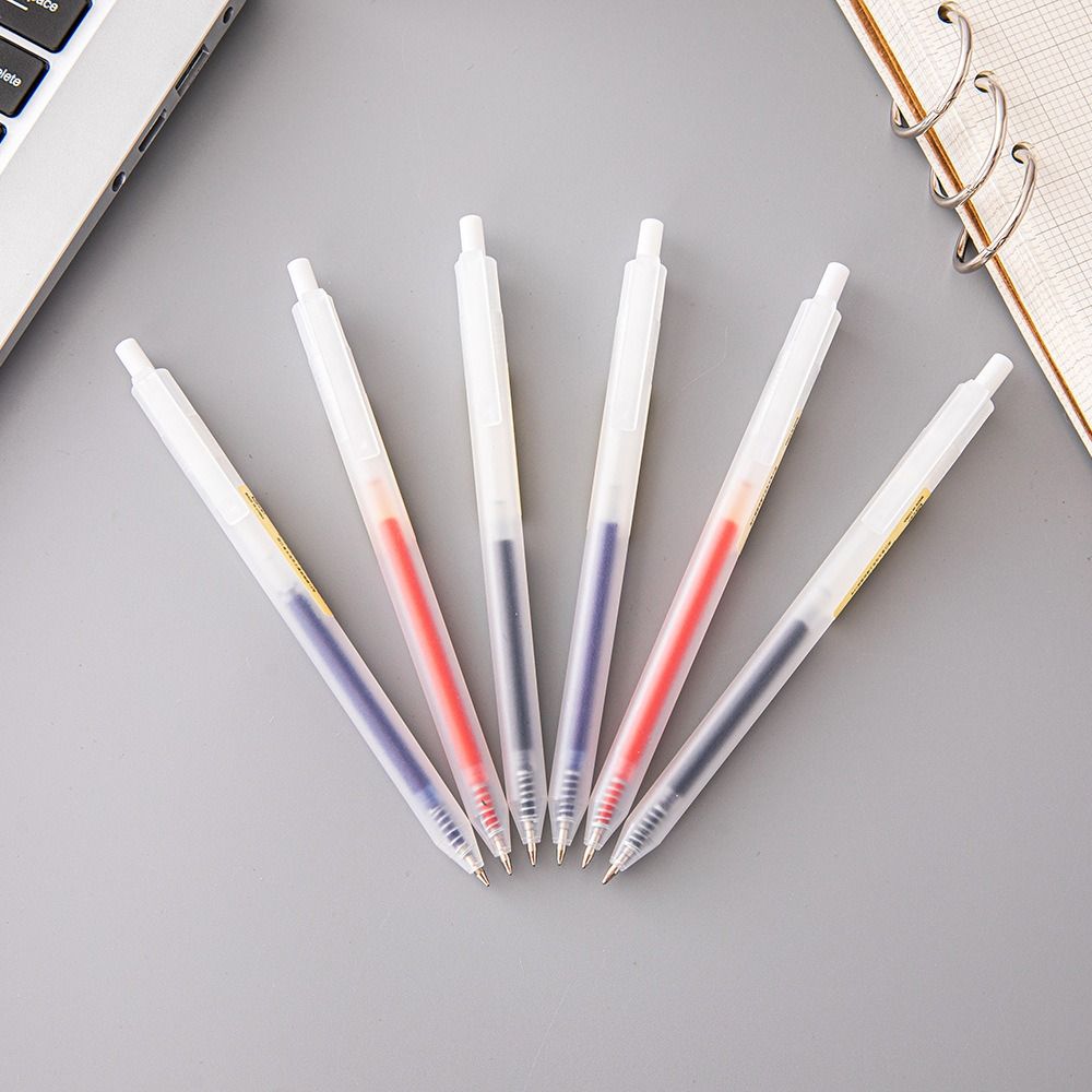 Black/Blue/Red Ink Gel Pen Press Type Signature Pens Multifunctional Writing Tool Stationery