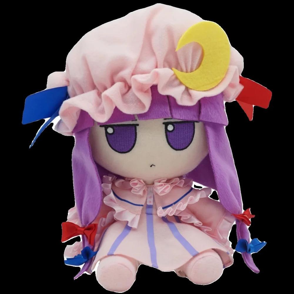 20CM Anime Patchouli Knowledge Fumo Cosplay Cute Plush Stuffed Throw Pillow Sitting Boy Girl Xmas Gift Props