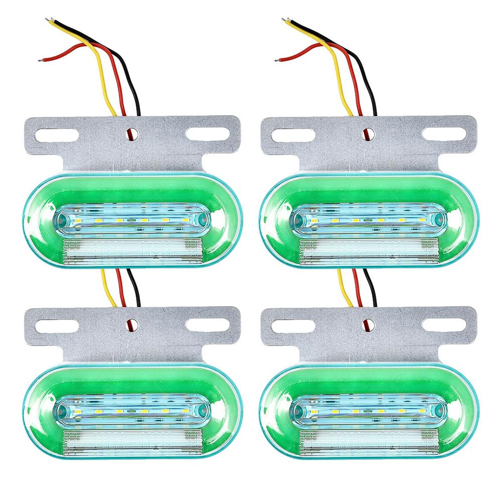 Светодиодные габаритные огни для прицепа 24 В, сигнальные ходовые огни, 4 шт., водонепроницаемые, супер яркие светодиодные габаритные огни для прицепа для пикапа