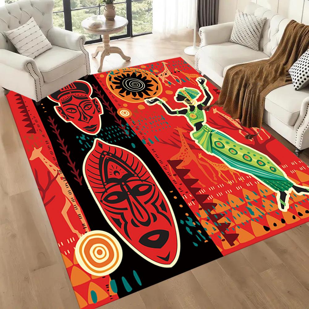 African Style Carpet Design for Entryway Playrooms Decorate room Hallway Anti-slip Rug Anime Office Decor Perfect Gift for Women/Men