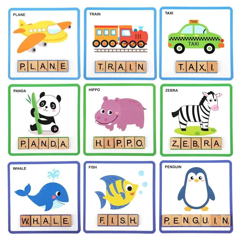 Обучающие игрушки 100 шт. Учись и пиши Обучающие игрушки Игра на сопоставление букв и слов Игра на зрительное восприятие Обучающие