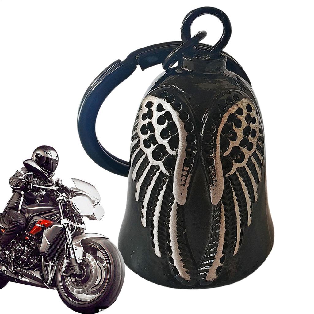 Модный колокольчик Wing Ride Винтажный черный Подвеска для украшения мотоцикла Мужской мотоциклетный колокольчик Колокольчик для езды Брелок-подвеска