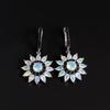 Серьги с застежкой в виде подсолнуха, серебро S925 с натуральным эфиопским опалом 4,8 карата, изысканные украшения для женщин, мамы, жены, хороший подарок