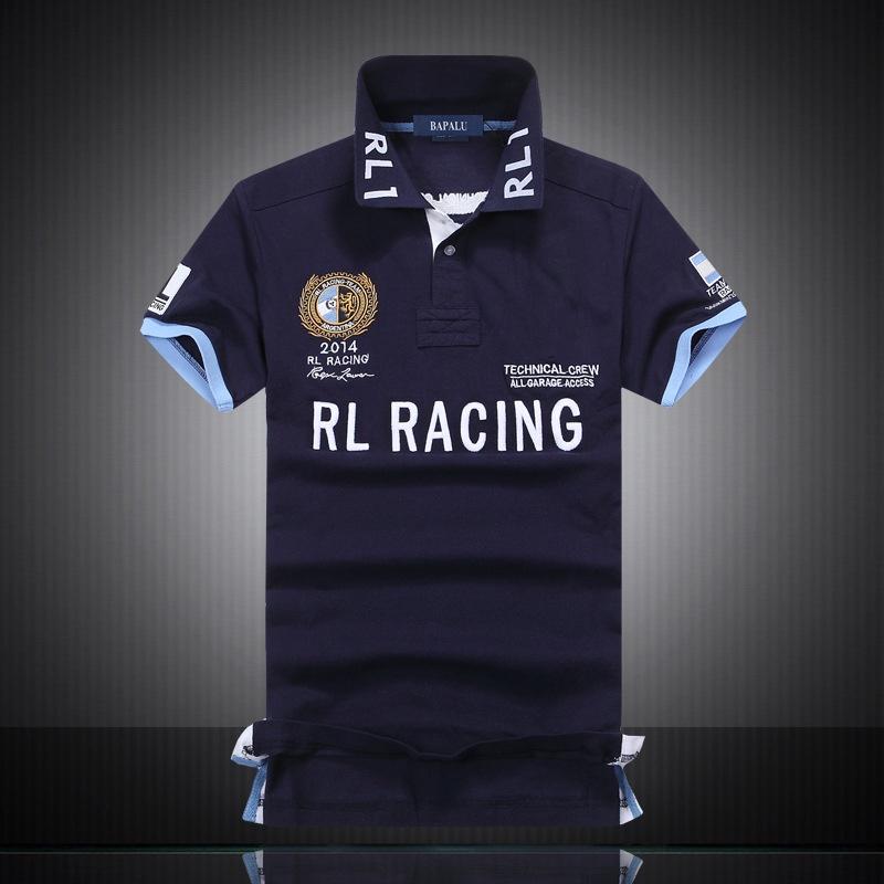 Новая мужская футболка с коротким рукавом Rl Racing, смесь хлопка, удобная, классический дизайн