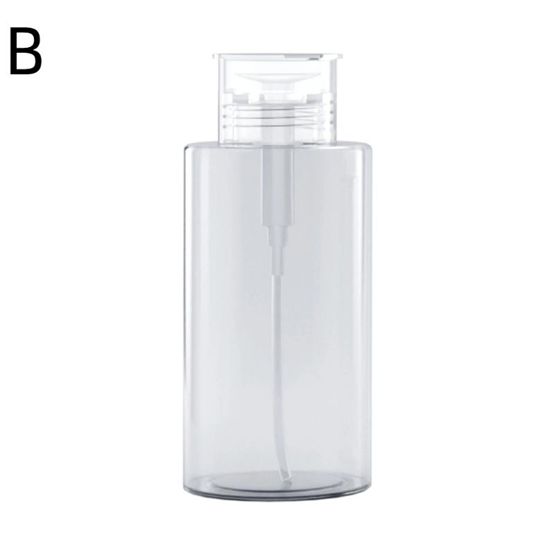 150ml Refillable Lockable Pump Bottle – Empty Dispenser for Nail Cleaner, Makeup Remover, and Manicure Solutions