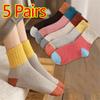 5 пар мягких теплых зимних кашемировых носков, шерстяные спортивные носки, женские носки