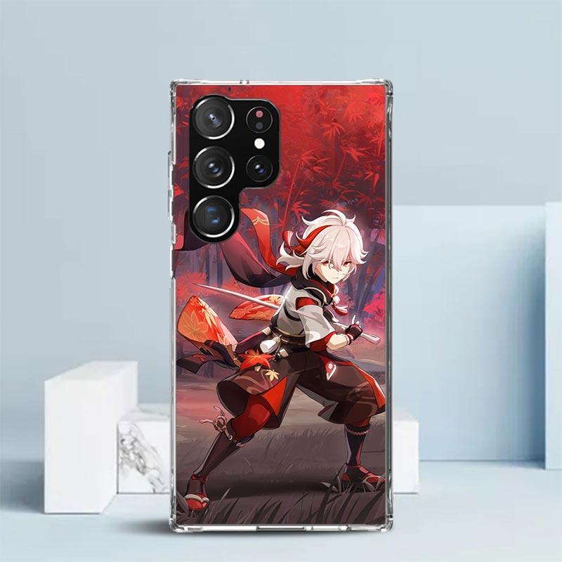 Чехол для телефона Kazuha Genshin Impact для Samsung Galaxy S24 S25 Edge S26 Ultra S22 S23 Plus S21 + S20 FE Мягкая задняя крышка из ТПУ Galaxy
