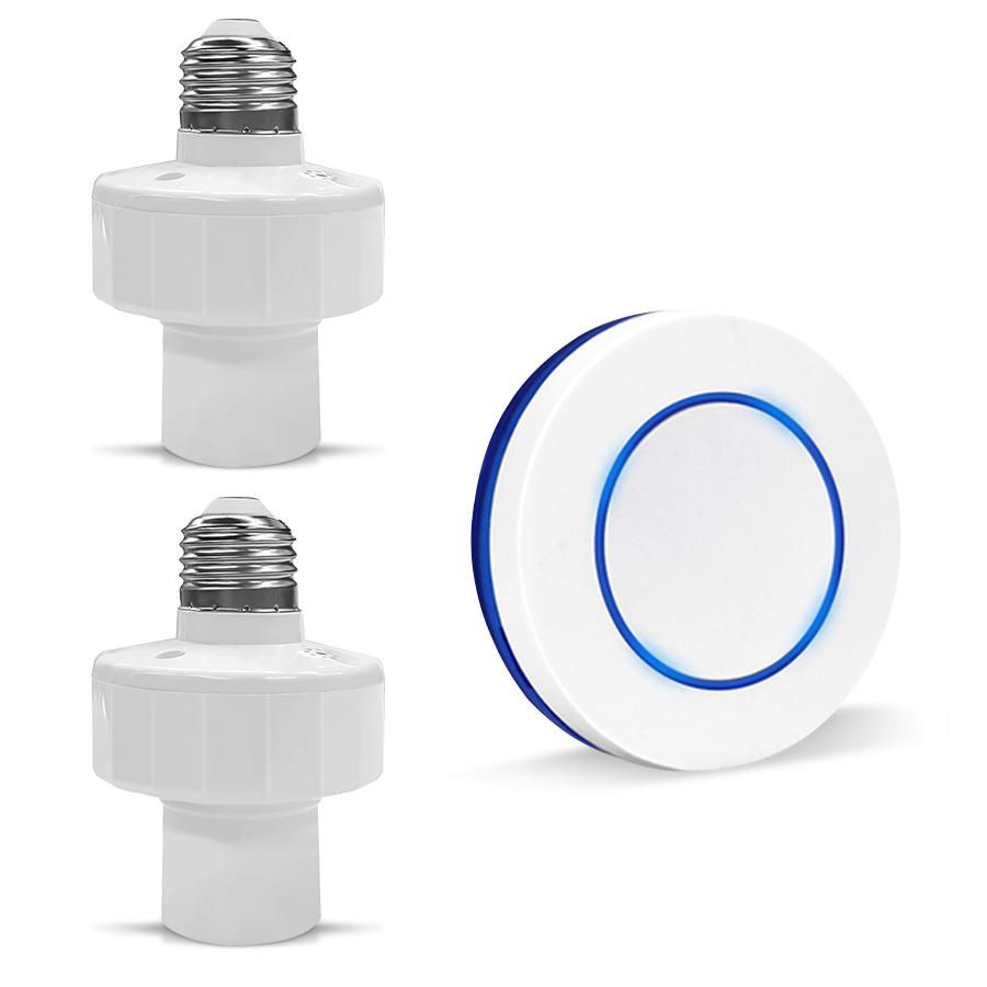 Smart Light Switch Led Bulb Socket Holder with RF 433mHz Remote Control E27 E26 Lamp Base Wireless Mini Remote Switch AC 85-265V