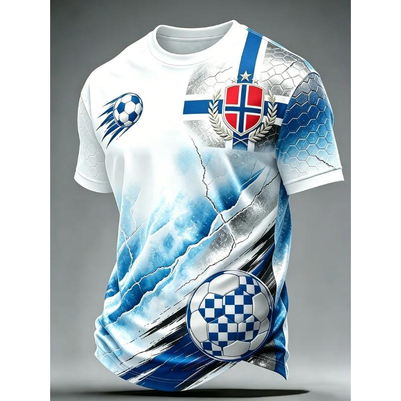 Viking Warrior T-Shirt Vintage Nordic Norsk Lion Emblem Celtic Knot 3d Print Patriotic National Fan Casual Sports Short Sleeve