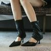 New Sexy Women Ankle Boots Pointed Toe Hollow Thin High Heels Black Beige Brown Stiletto Stretch Botas Autumn Summer Sock Boots