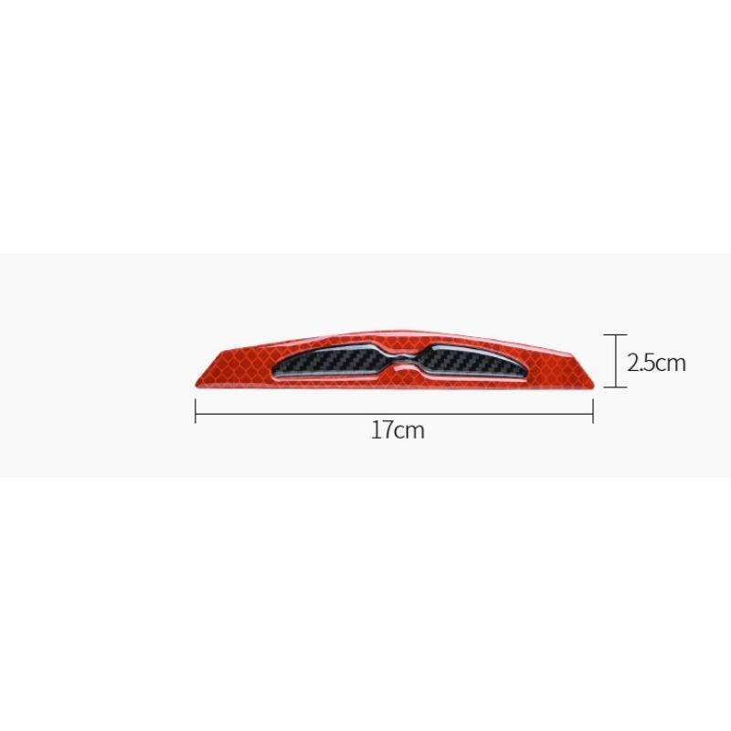 Car door anti-collision strip, carbon fiber reflective sticker, bumper leaf plate, universal body warning decorative sticker