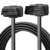 CERRXIAN OBDII OBD2 Right Angle 16 Pin Male Female Extension Flat Cable, OBDII Fault Diagnostic Diagnostic Extension Wire Conversion Adapter 1M