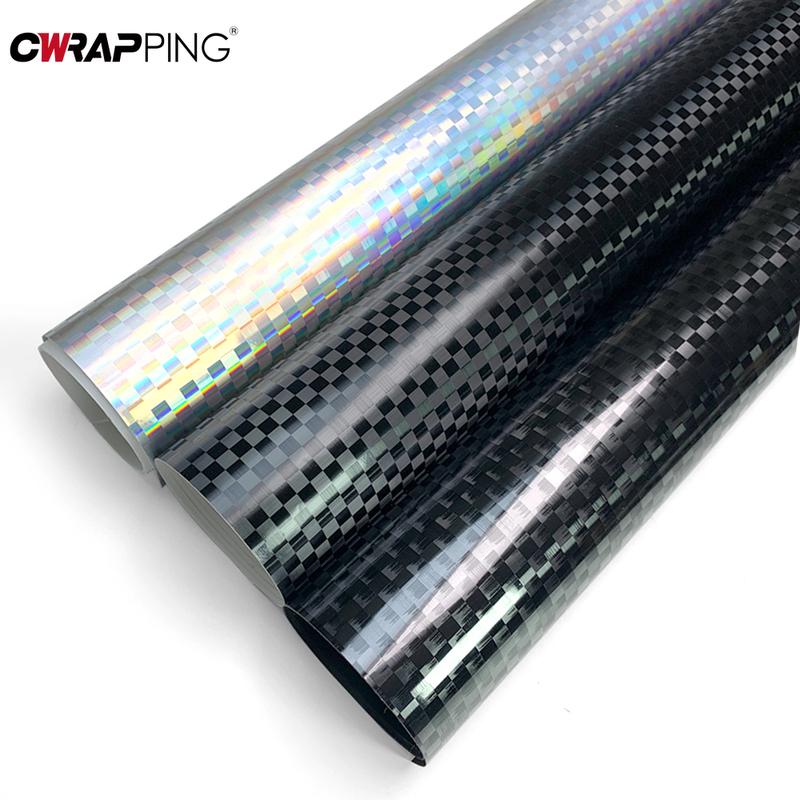 Car Adhesive Vinyl Paper Bubble Free Motorcycle Wrap Brushed Vinyl Auto Tuning Checkered Glossy Car Film Covering Accessories