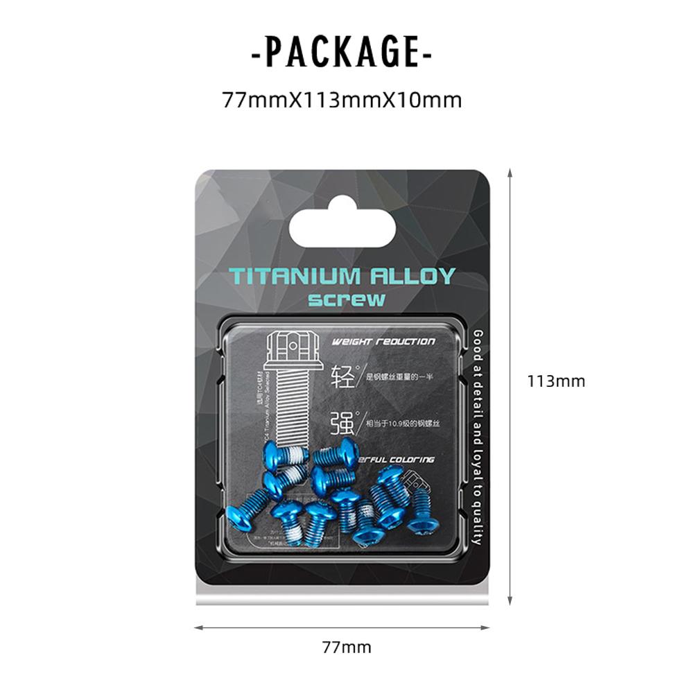 12 шт. Болты ротора дискового тормоза M5x10мм Велосипедные запчасти MTB Горный велосипед Тормозные винты