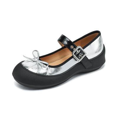 Krazing Pot Кожа коровы Коровьи пальцы Размер 40 Толстая подошва Платформа Повседневная обувь Смешанный цвет Повседневные Осенние Кроссовки